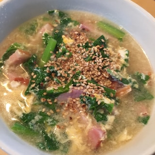 セロリの葉っぱ大量消費！タイ風卵スープ